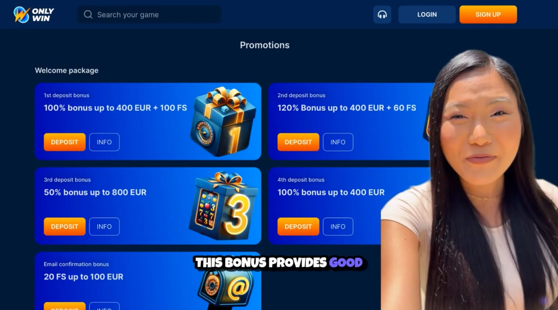 OnlyWin’s Promotions for New and Returning Players